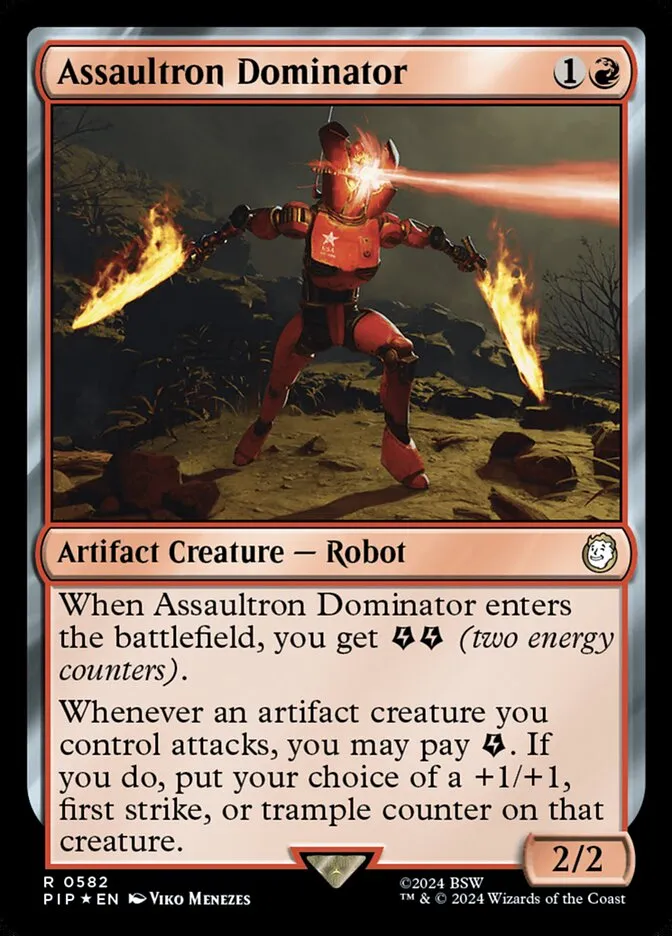 2024 Fallout Assaultron Dominator rare #582 rare card image