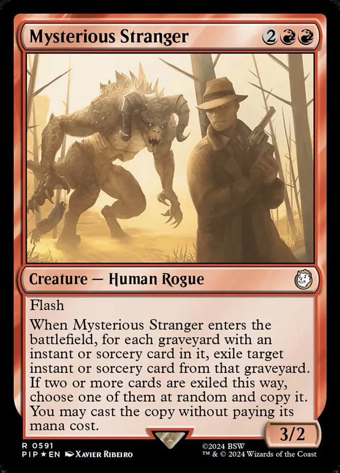 2024 Fallout Mysterious Stranger #591 rare card image