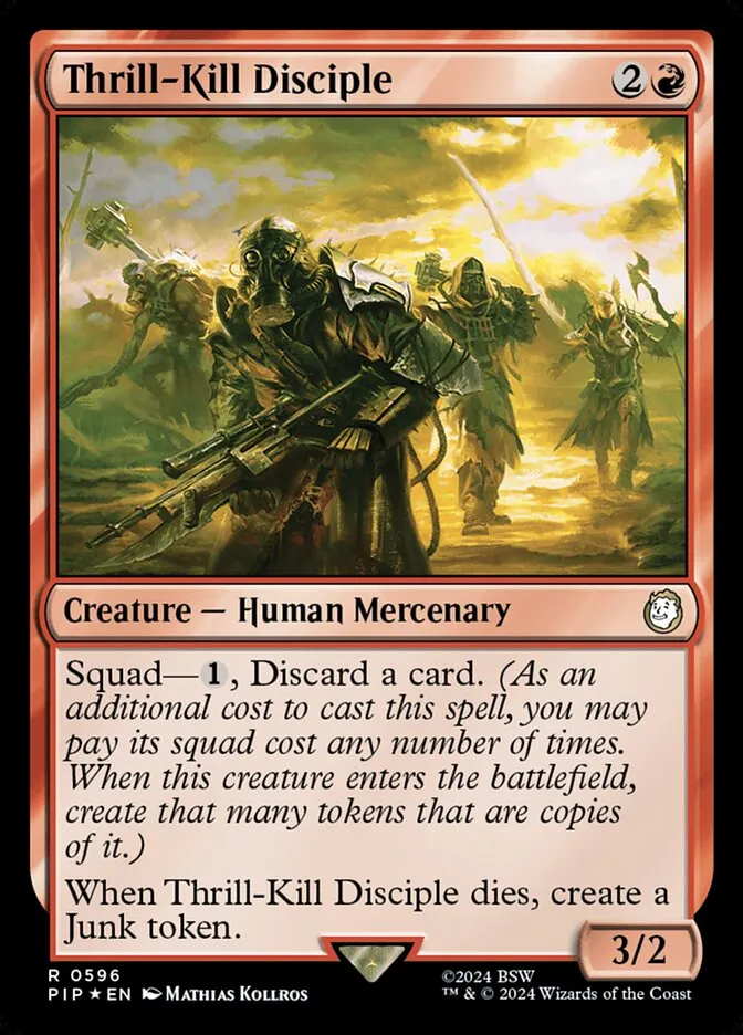 2024 Fallout Thrill-Kill Disciple rare #596 rare card image