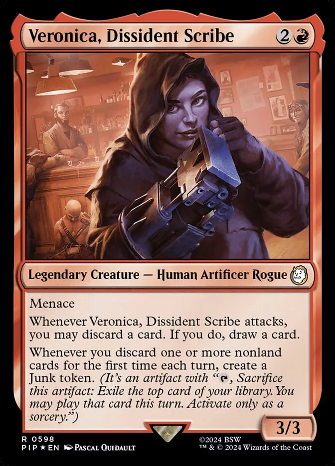 2024 Fallout Veronica, Dissident Scribe rare #598 rare card image