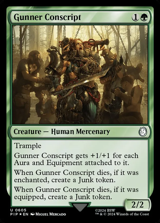 2024 Fallout Gunner Conscript uncommon #605 uncommon card image