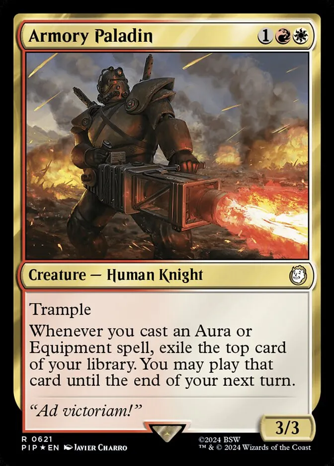 2024 Fallout Armory Paladin #621 rare card image