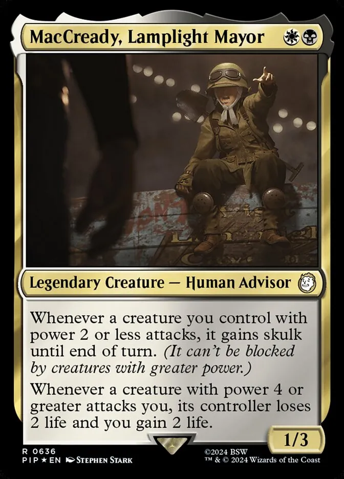 2024 Fallout MacCready, Lamplight Mayor #636 rare card image