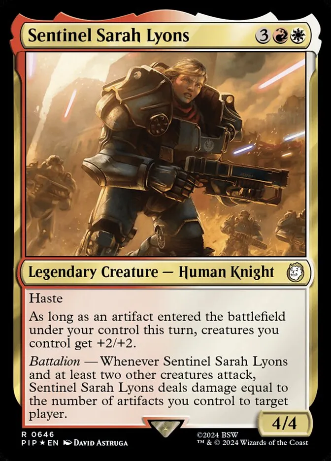 2024 Fallout Sentinel Sarah Lyons #646 rare card image
