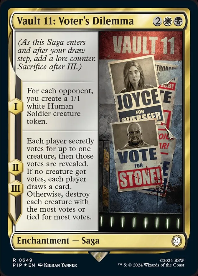 2024 Fallout Vault 11: Voter's Dilemma #649 rare card image