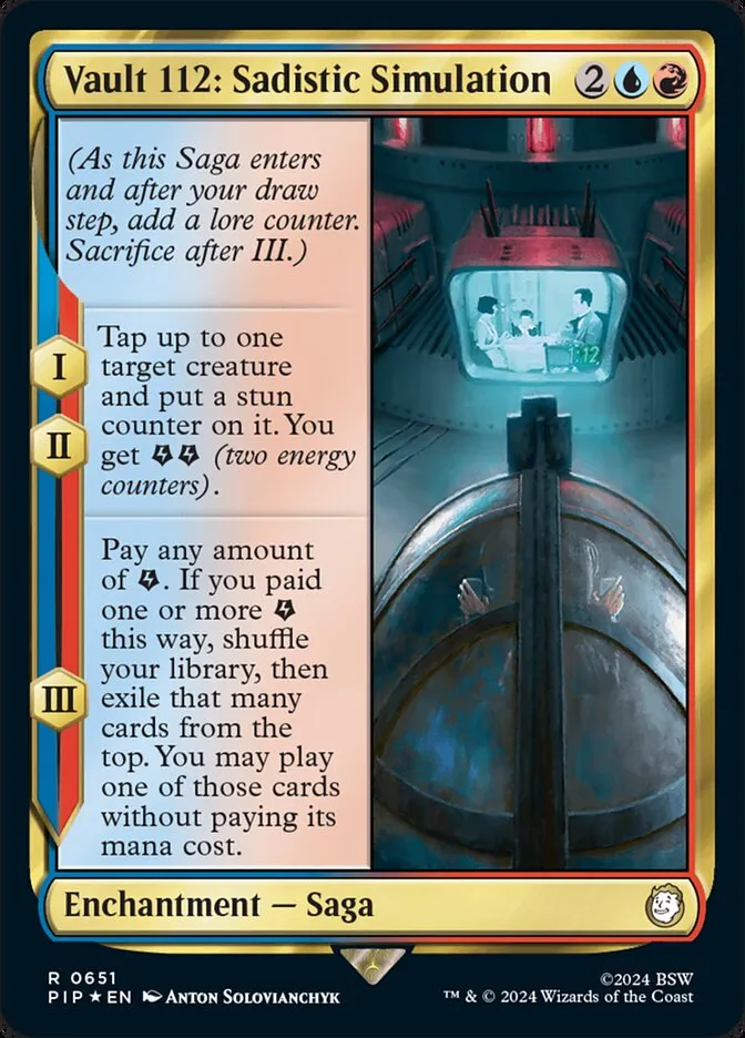 2024 Fallout Vault 112: Sadistic Simulation rare #651 rare card image
