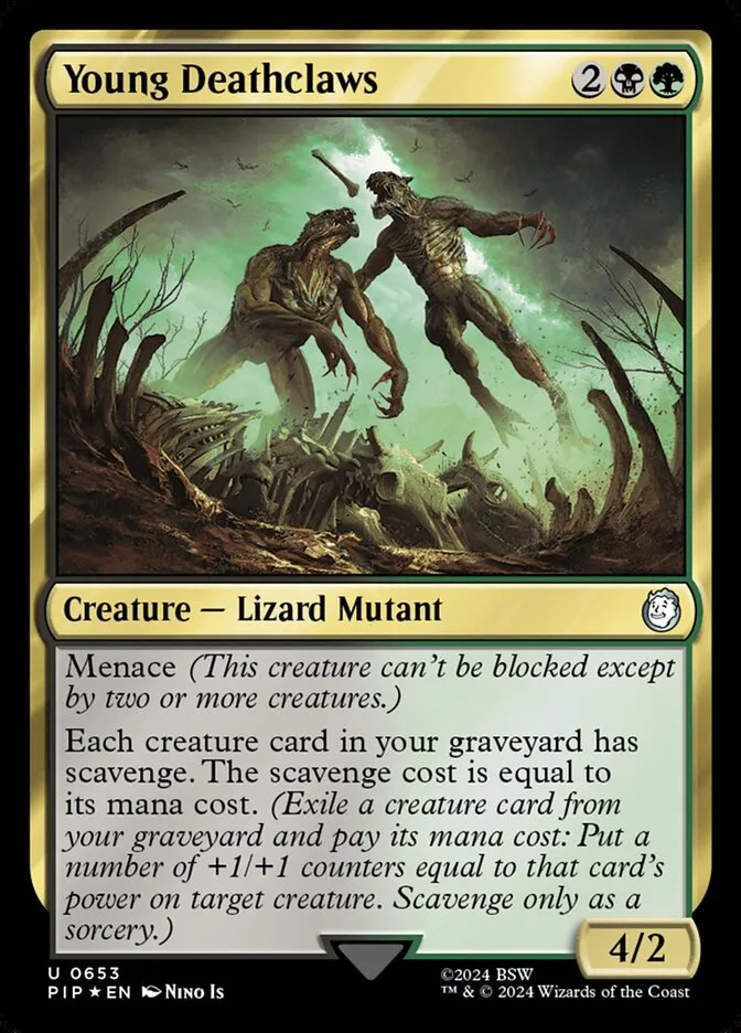 2024 Fallout Young Deathclaws uncommon #653 uncommon card image
