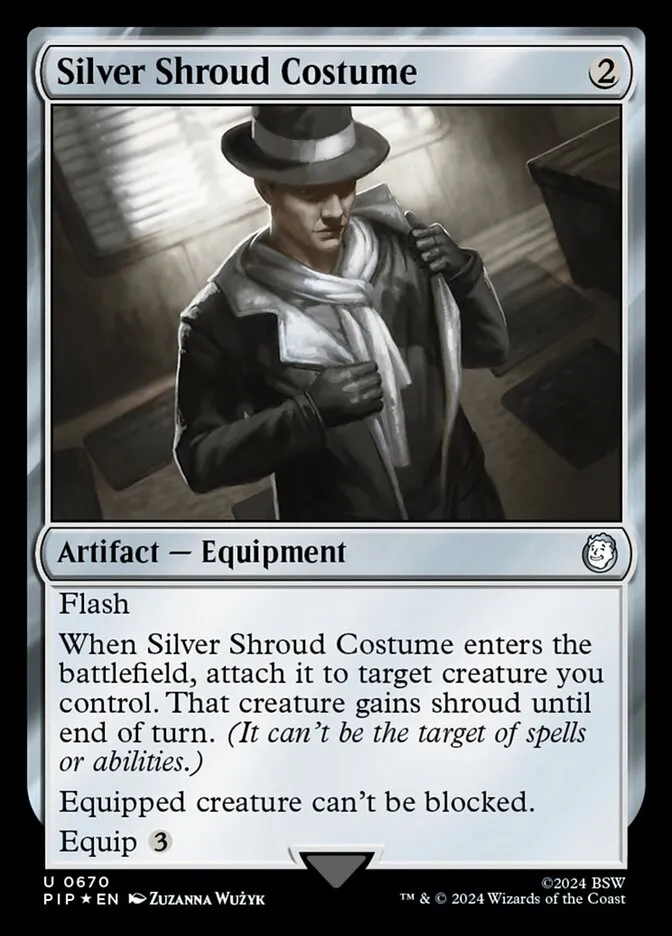 2024 Fallout Silver Shroud Costume #670 uncommon card image