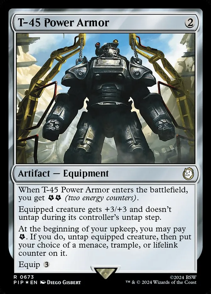 2024 Fallout T-45 Power Armor #673 rare card image