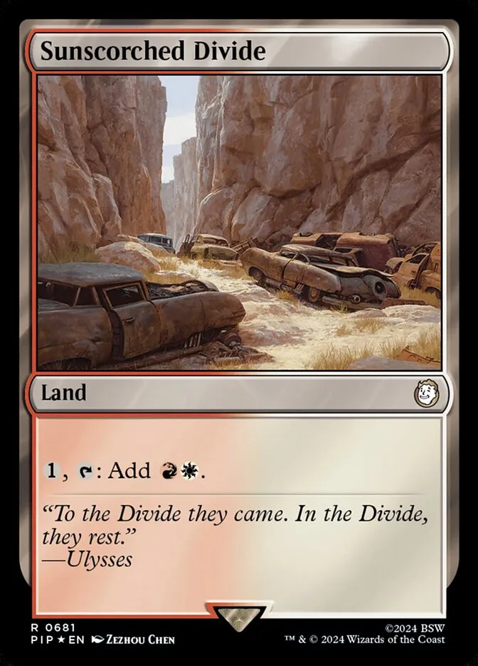 2024 Fallout Sunscorched Divide rare #681 rare card image