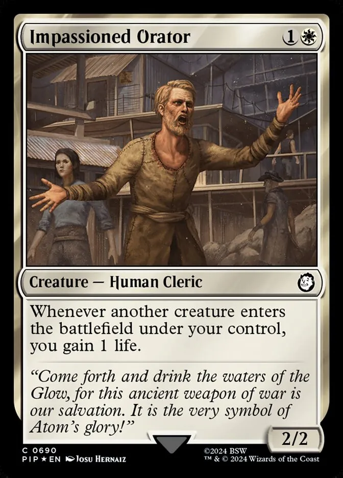 2024 Fallout Impassioned Orator common #690 common card image