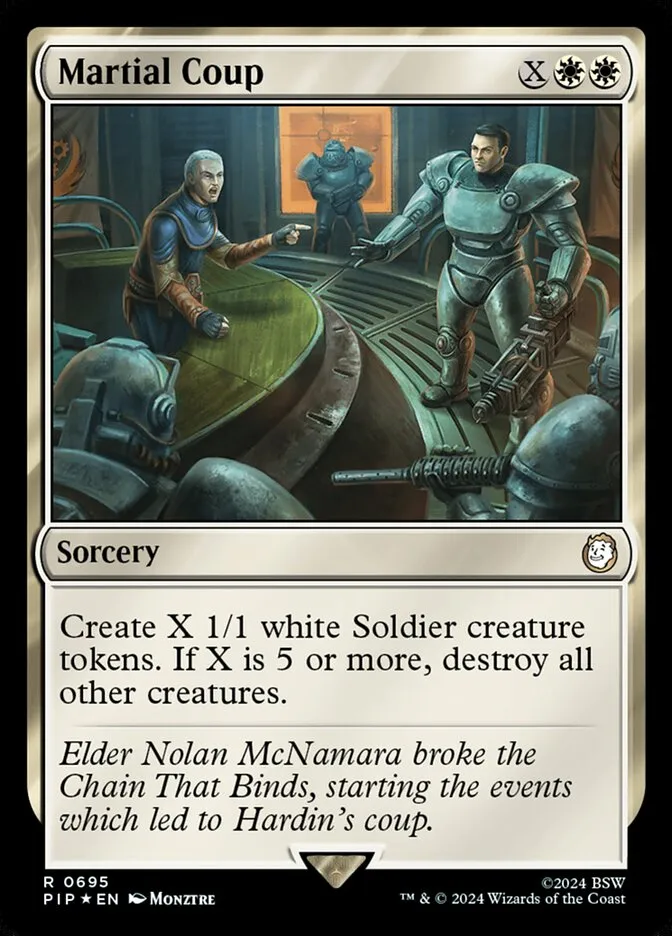 2024 Fallout Martial Coup #695 rare card image