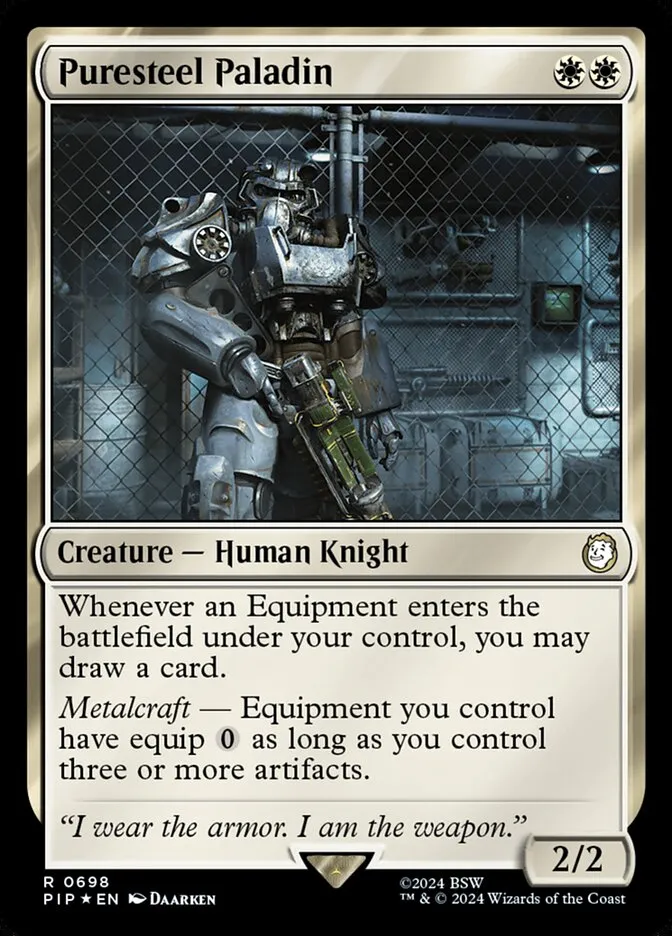 2024 Fallout Puresteel Paladin #698 rare card image