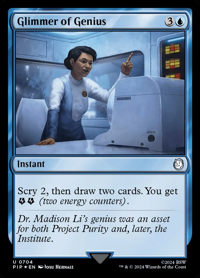 2024 Fallout Glimmer of Genius #704 uncommon card image