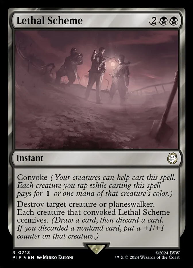 2024 Fallout Lethal Scheme rare #713 rare card image