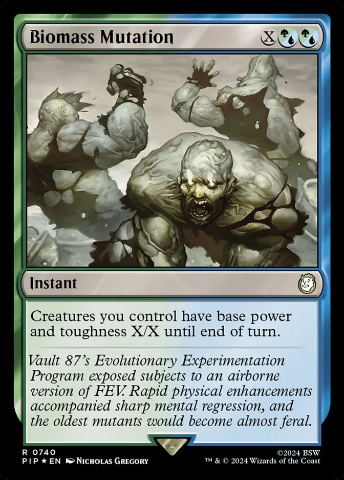 2024 Fallout Biomass Mutation rare #740 rare card image