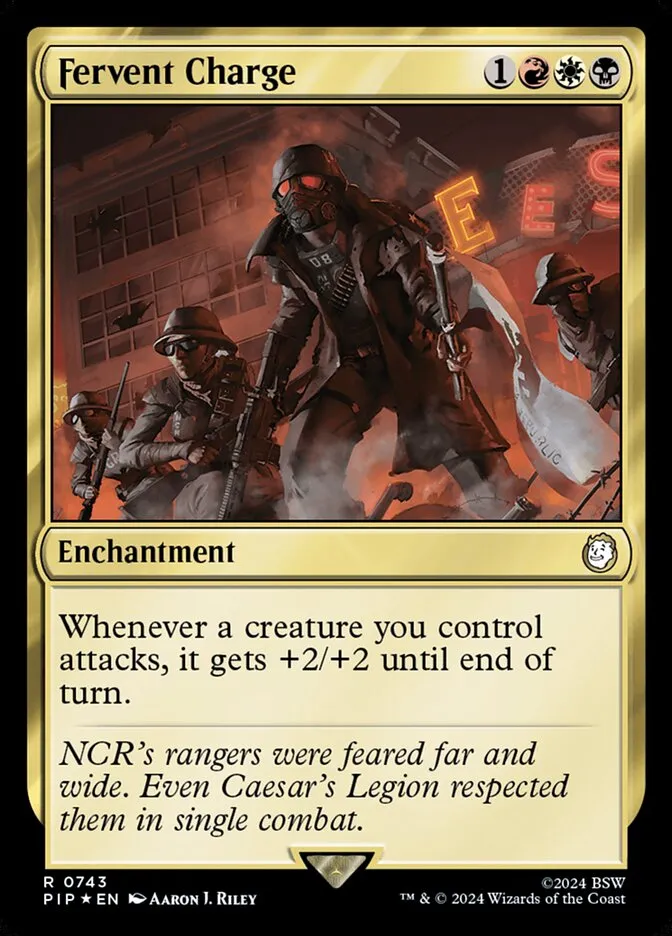 2024 Fallout Fervent Charge rare #743 rare card image