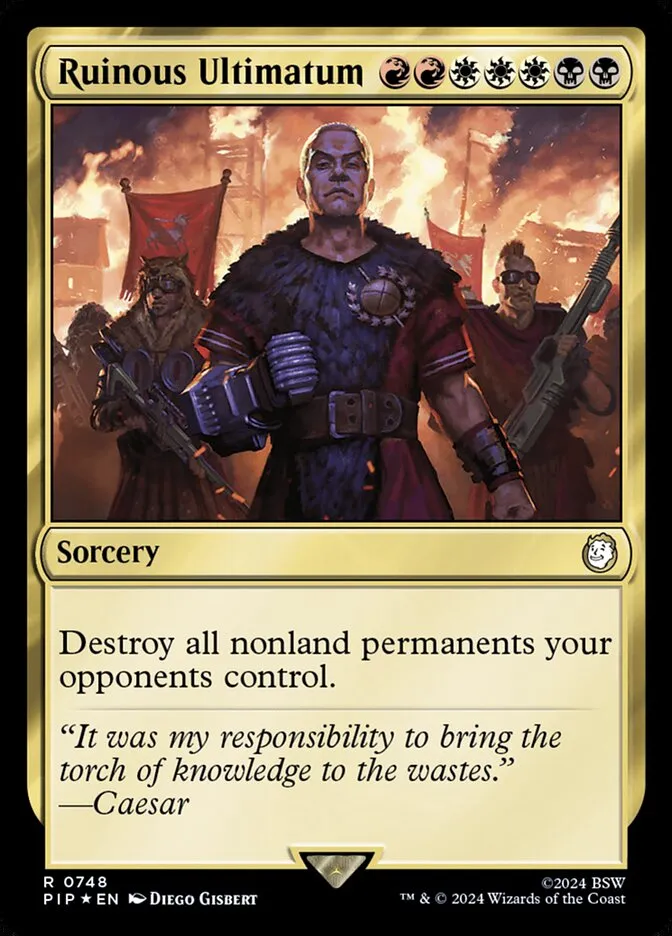 2024 Fallout Ruinous Ultimatum #748 rare card image