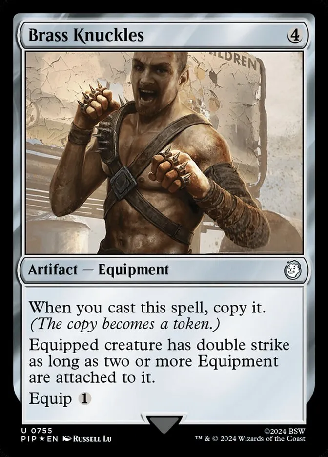 2024 Fallout Brass Knuckles uncommon #755 uncommon card image