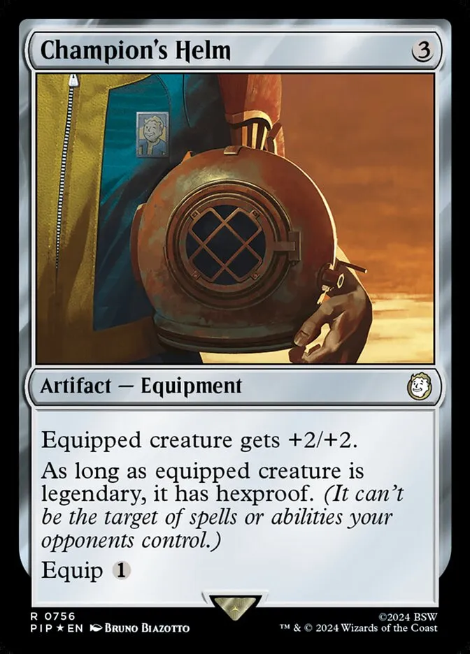 2024 Fallout Champion's Helm #756 rare card image