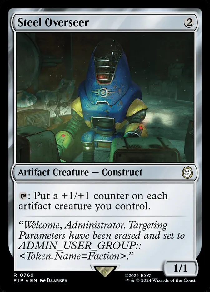 2024 Fallout Steel Overseer #769 rare card image