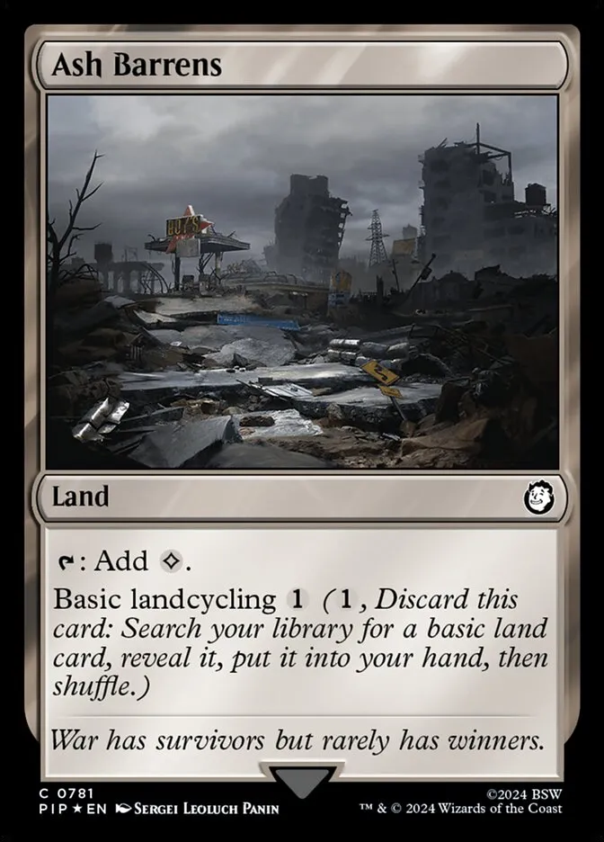 2024 Fallout Ash Barrens common #781 common card image