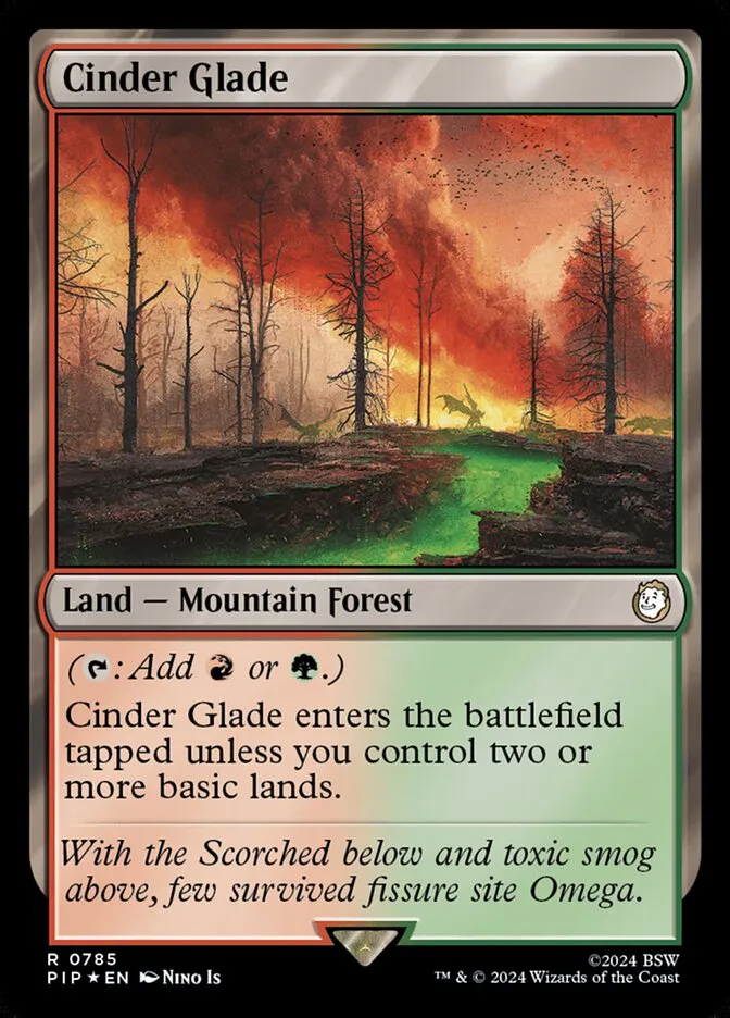 2024 Fallout Cinder Glade rare #785 rare card image