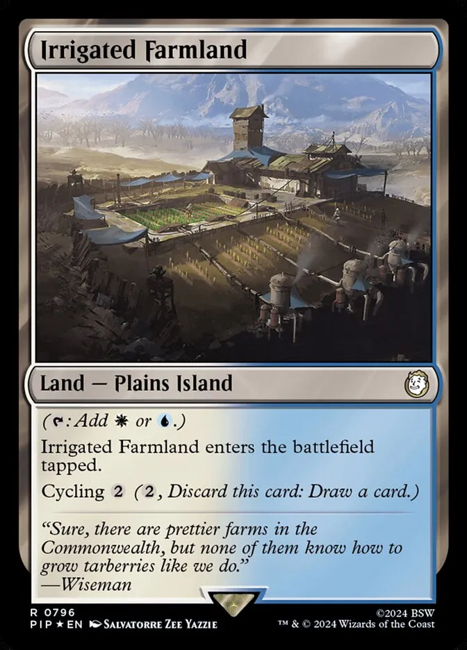 2024 Fallout Irrigated Farmland #796 rare card image