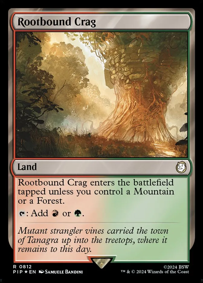 2024 Fallout Rootbound Crag rare #812 rare card image
