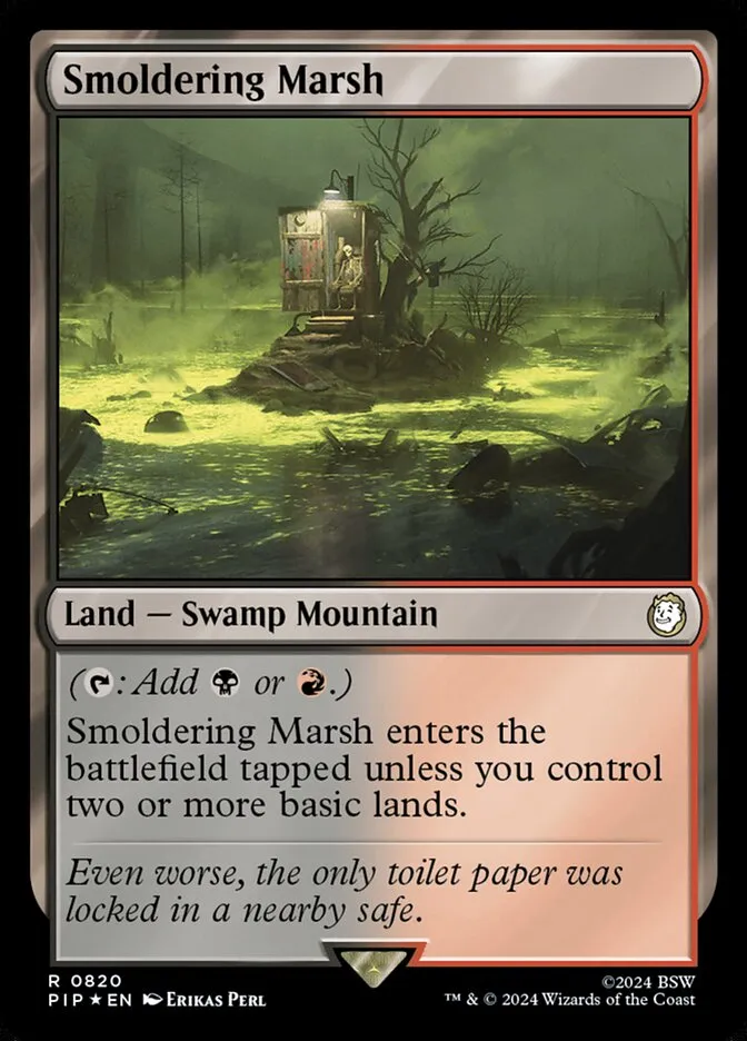 2024 Fallout Smoldering Marsh #820 rare card image