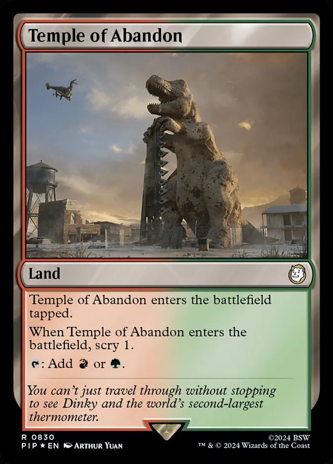 2024 Fallout Temple of Abandon #830 rare card image