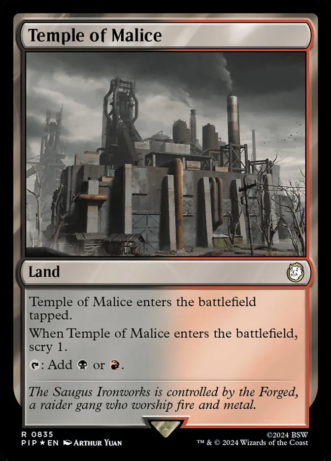 2024 Fallout Temple of Malice #835 rare card image