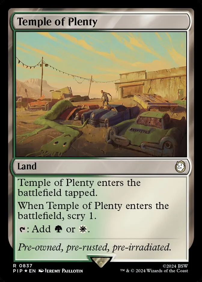 2024 Fallout Temple of Plenty #837 rare card image