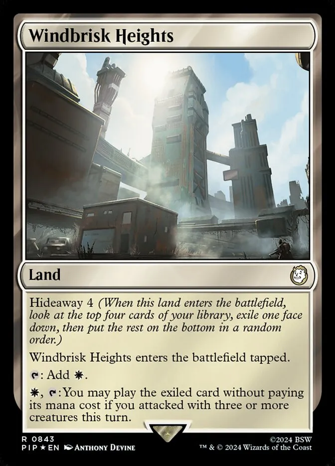 2024 Fallout Windbrisk Heights rare #843 rare card image