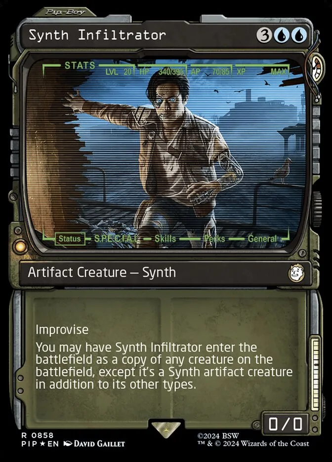 2024 Fallout Synth Infiltrator rare #858 rare card image