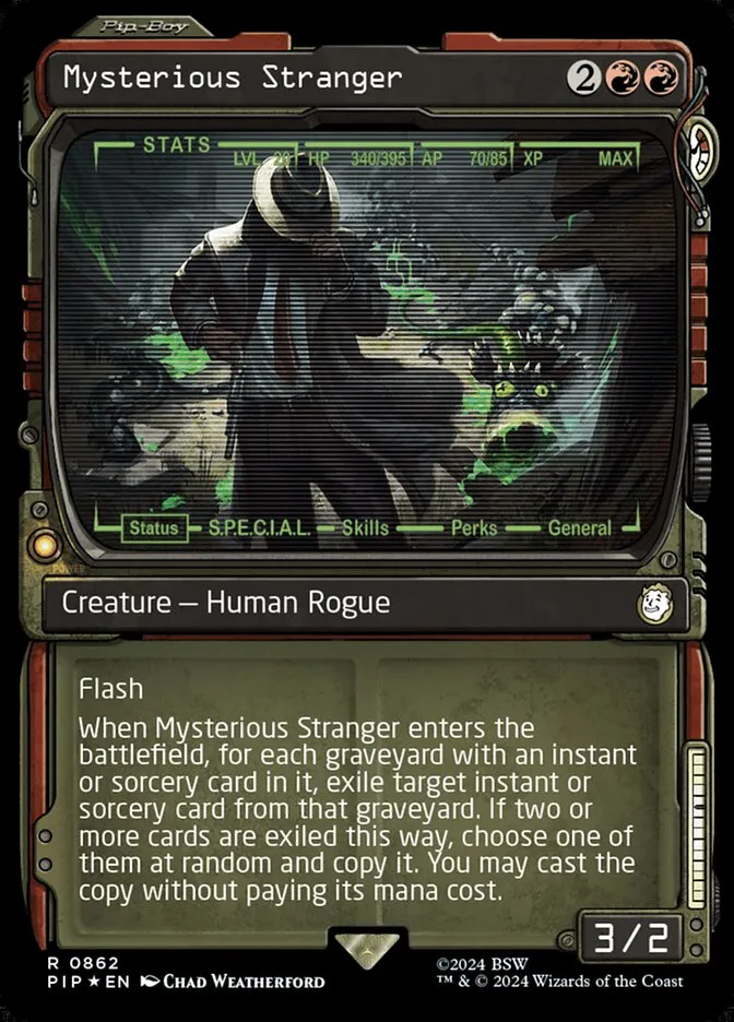 2024 Fallout Mysterious Stranger rare #862 rare card image