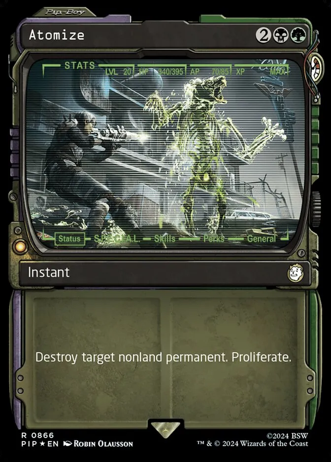 2024 Fallout Atomize rare #866 rare card image