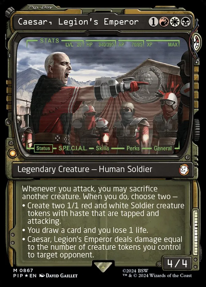 2024 Fallout Caesar, Legion's Emperor mythic #867 mythic card image