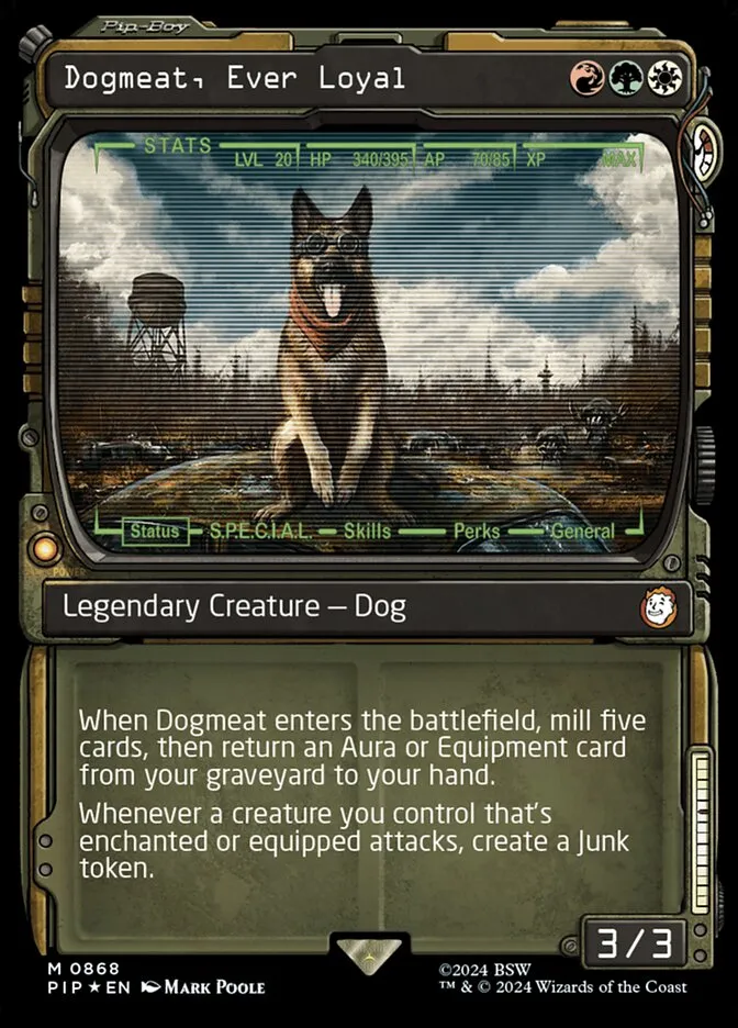 2024 Fallout Dogmeat, Ever Loyal mythic #868 mythic card image