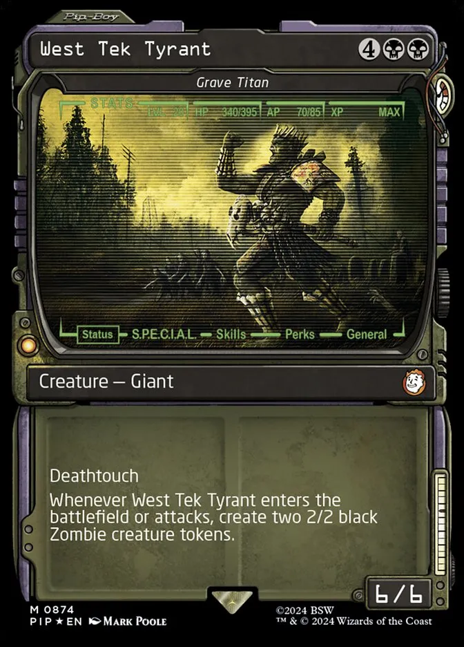 2024 Fallout Grave Titan mythic #874 mythic card image