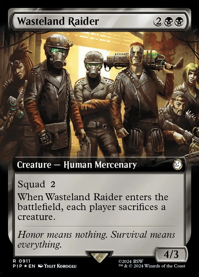 2024 Fallout Wasteland Raider #911 rare card image