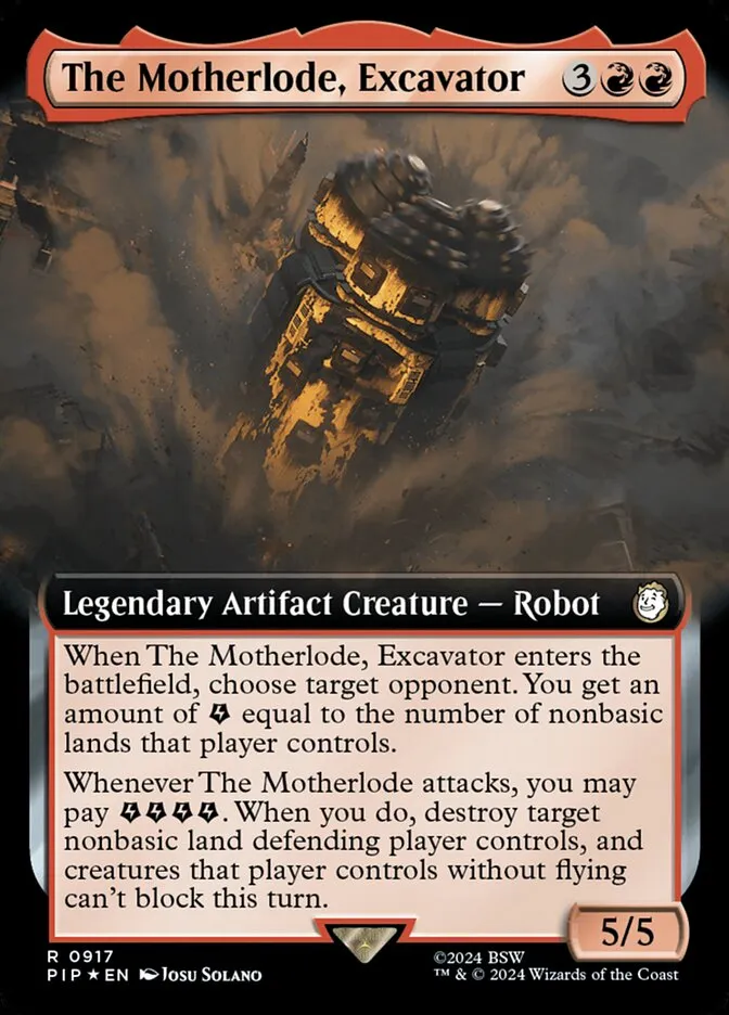 2024 Fallout The Motherlode, Excavator #917 rare card image