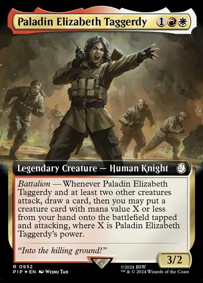 2024 Fallout Paladin Elizabeth Taggerdy #952 rare card image