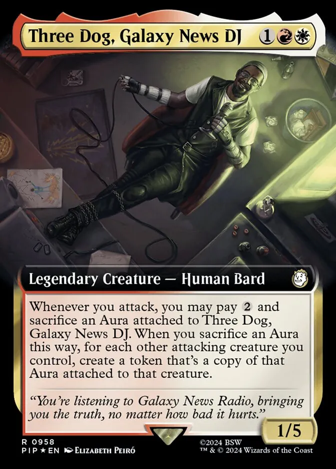 2024 Fallout Three Dog, Galaxy News DJ #958 rare card image