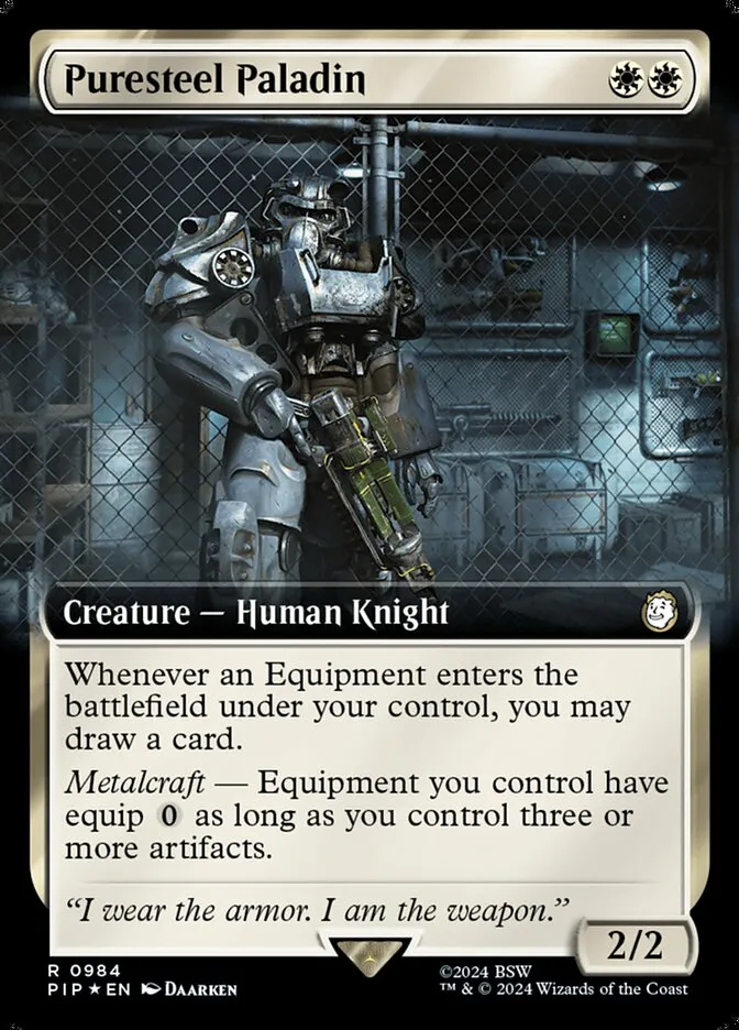 2024 Fallout Puresteel Paladin #984 rare card image