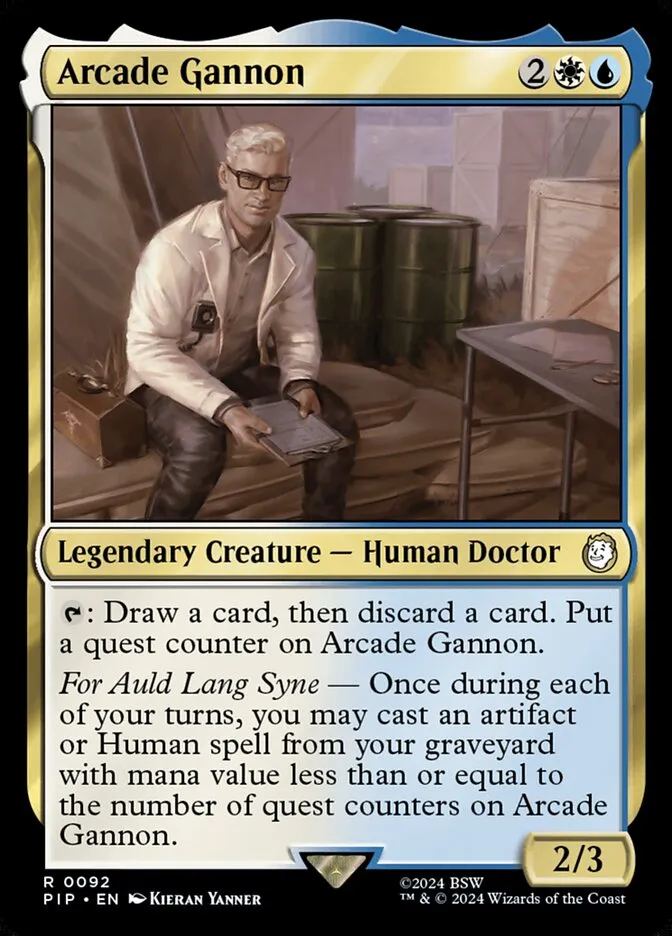 2024 Fallout Arcade Gannon rare #92 rare card image