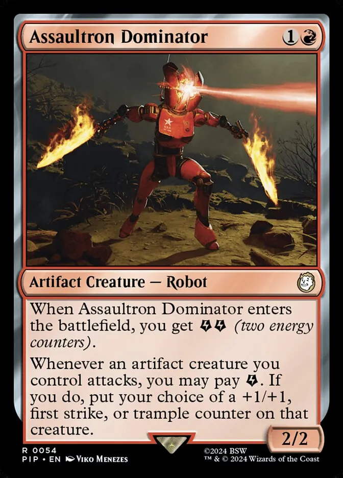 2024 Fallout Assaultron Dominator rare #54 rare card image