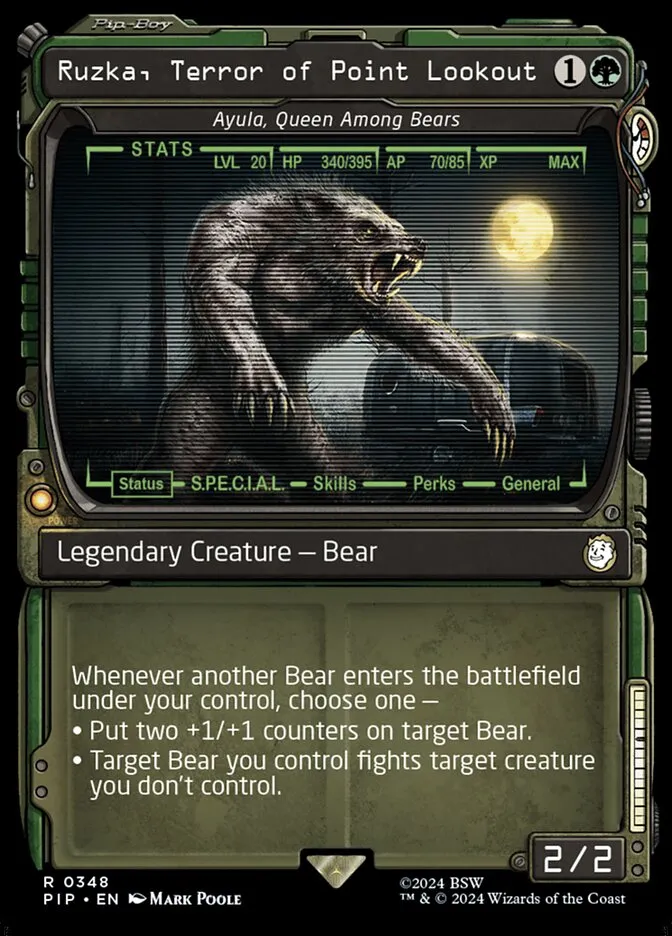 2024 Fallout Ayula, Queen Among Bears #348 rare card image