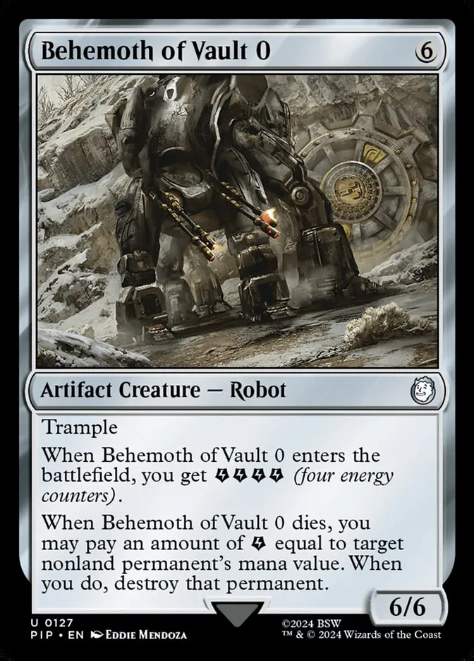 2024 Fallout Behemoth of Vault 0 uncommon #127 uncommon card image
