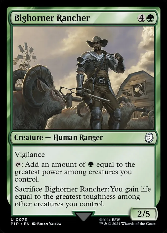 2024 Fallout Bighorner Rancher [Foil] uncommon #73 uncommon card image